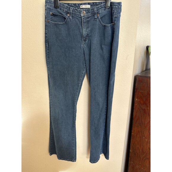 Lee Slender Secret Womens Medium Wash Stretch Denim Jeans 14 Mid-Rise Comfort - Picture 1 of 7